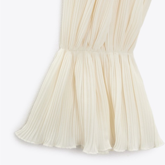 ZARA Cut Out Pleated Dress - Picture 6 of 8